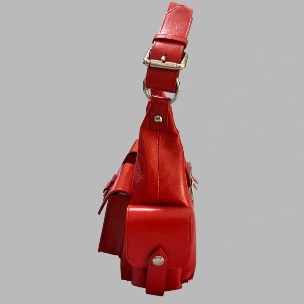 THE KOOPLES RED LEATHER AMELIA BAG NWT - Picture 4 of 13